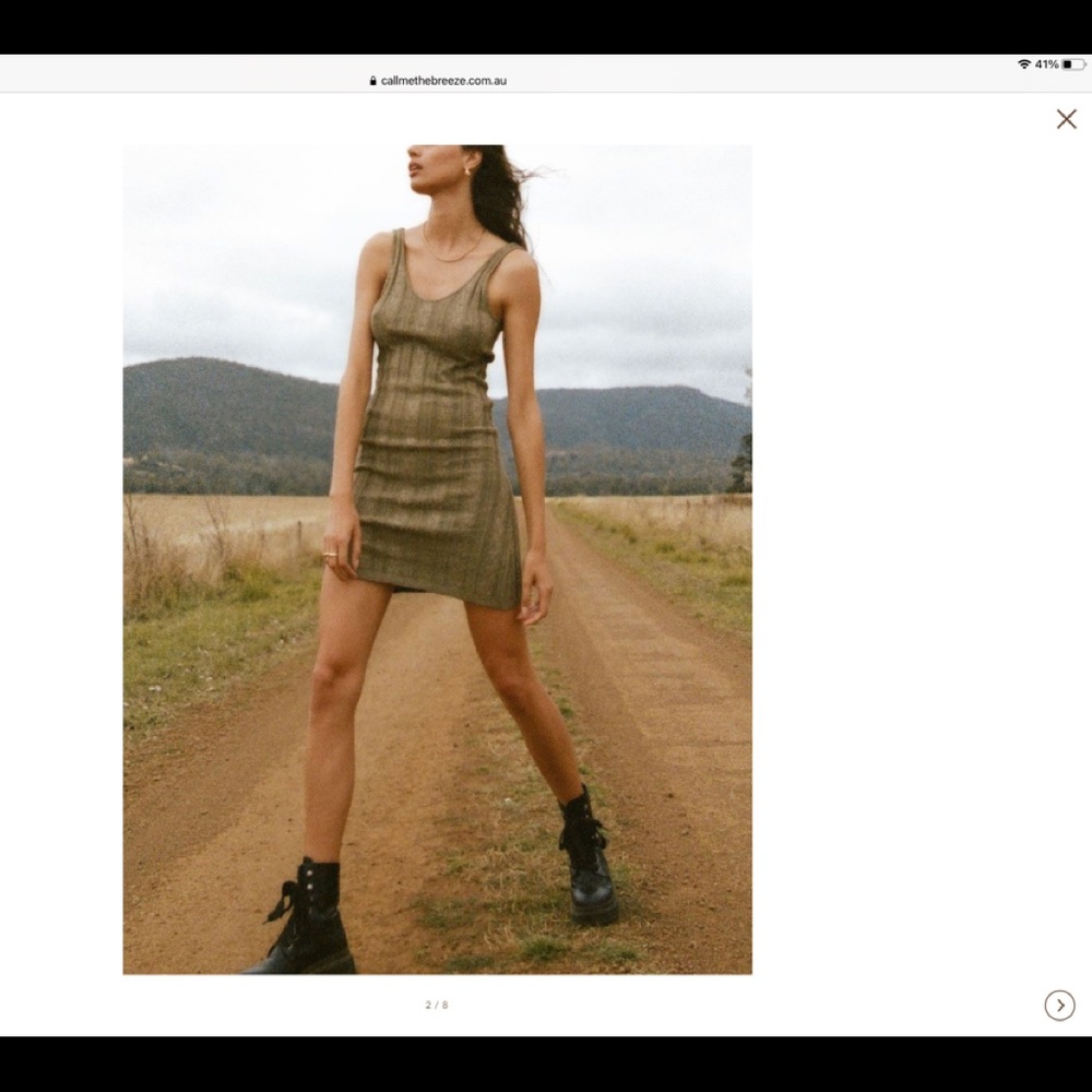 Spell and The Gypsy Frenchie Rib Mini Dress NWT M